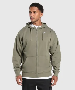 Heren Gymshark Sportjacks|Hoodies & Truien*Crest Oversized Zip Up Hoodie