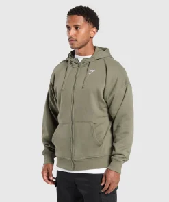 Heren Gymshark Sportjacks|Hoodies & Truien*Crest Oversized Zip Up Hoodie