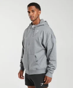 Heren Gymshark Sportjacks|Hoodies & Truien*Crest Oversized Zip Up Hoodie