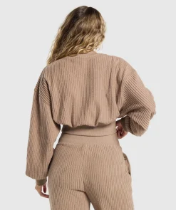 DAMES Gymshark Hoodies & Truien*Cropped Cord Sweater