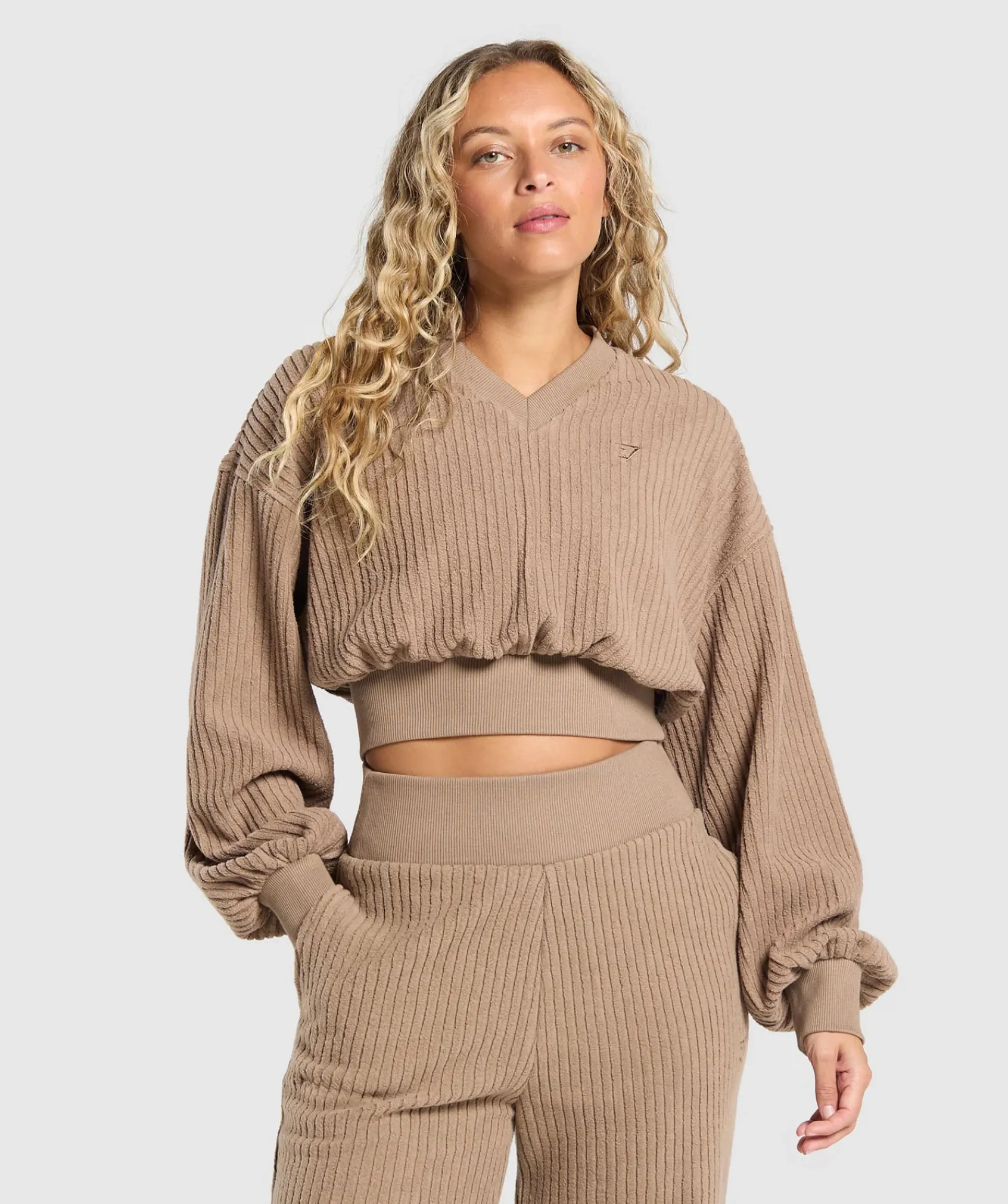 DAMES Gymshark Hoodies & Truien*Cropped Cord Sweater
