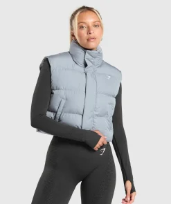 DAMES Gymshark Outerwear|Sportjacks*Cropped Midi Gilet