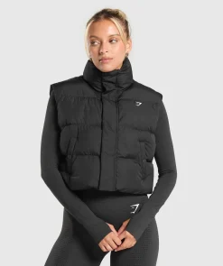 DAMES Gymshark Outerwear|Sportjacks*Cropped Midi Gilet