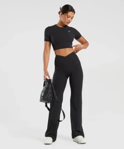 DAMES Gymshark Bedekkende Sportkleding|Leggings*Crossover Tall Flared Leggings