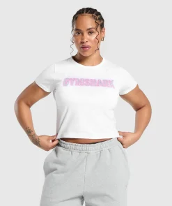 DAMES Gymshark Croptops|T-shirts*Diamante Baby Tee