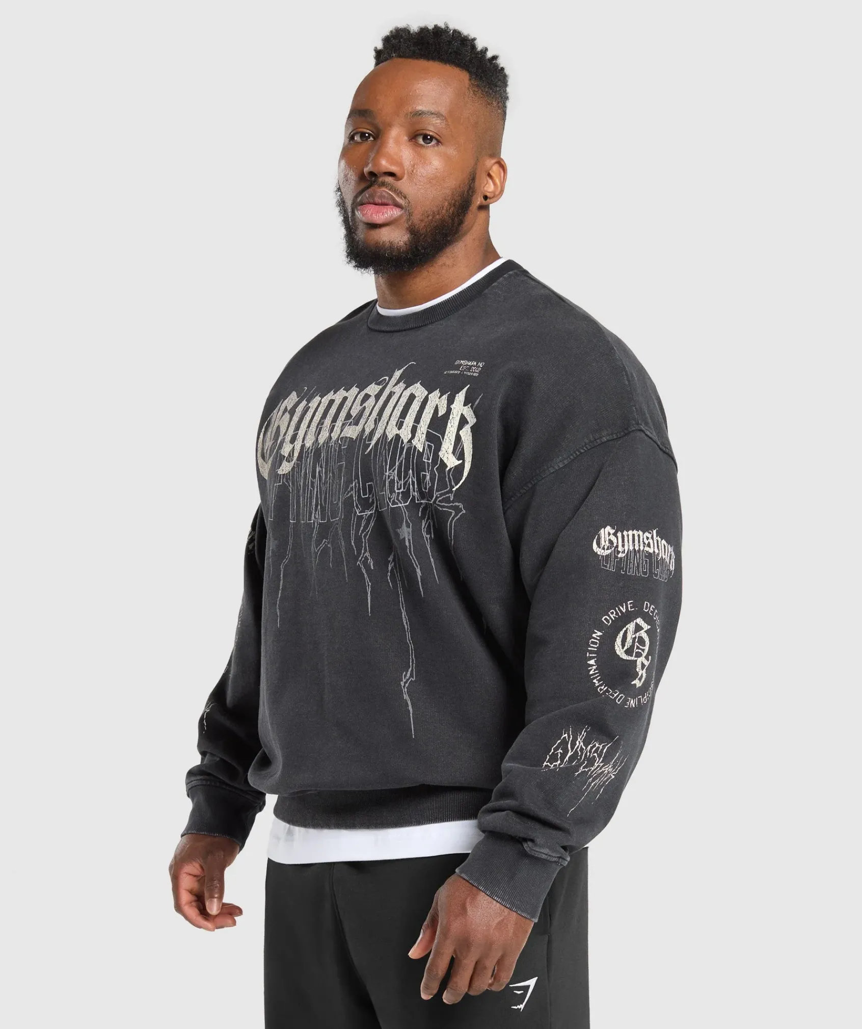 Heren Gymshark Hoodies & Truien*Distressed Graphic Crew