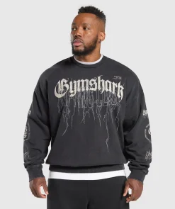 Heren Gymshark Hoodies & Truien*Distressed Graphic Crew