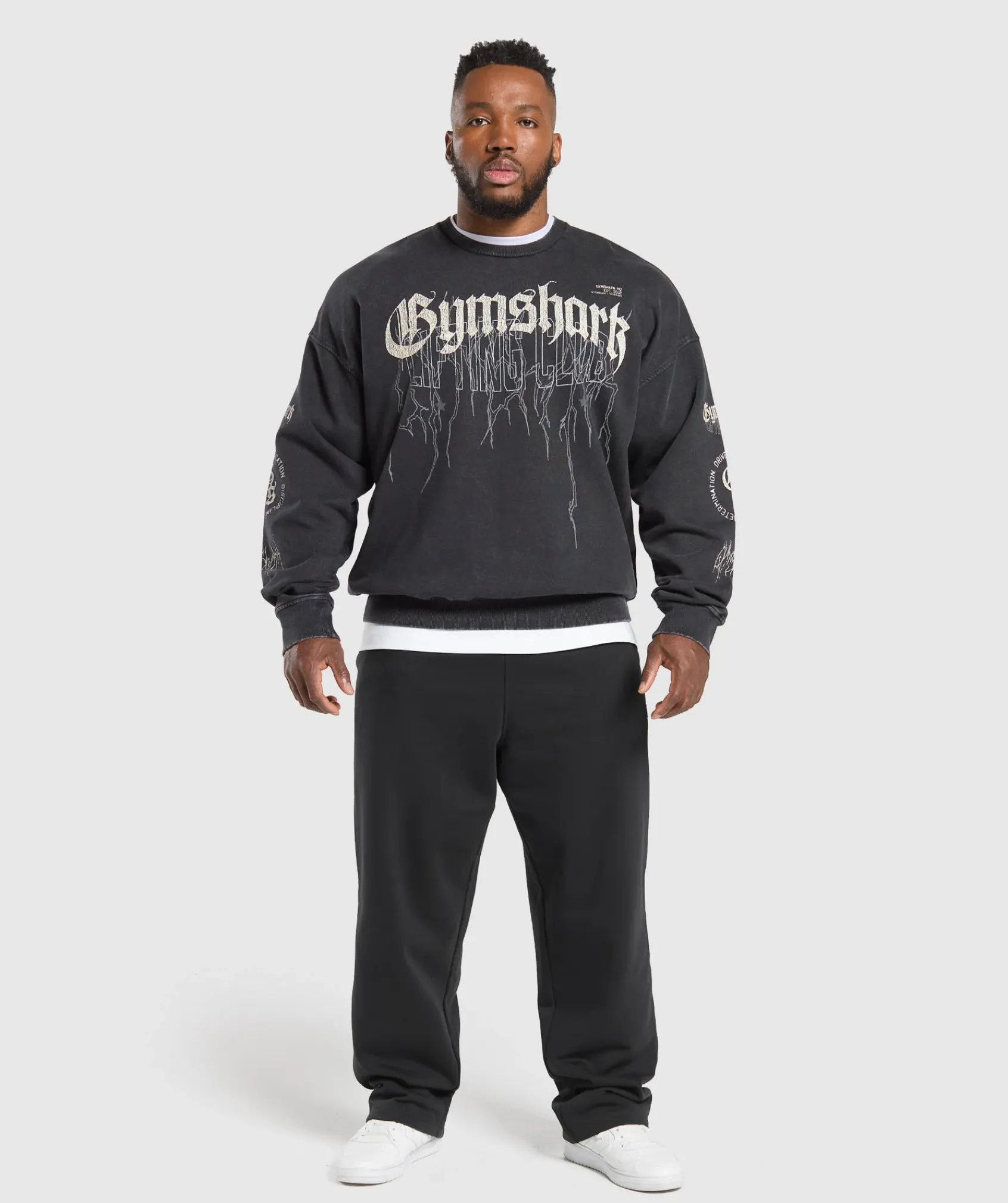 Heren Gymshark Hoodies & Truien*Distressed Graphic Crew