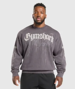 Heren Gymshark Hoodies & Truien*Distressed Graphic Crew