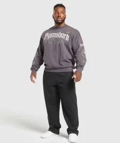 Heren Gymshark Hoodies & Truien*Distressed Graphic Crew
