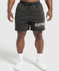 Heren Gymshark Shorts*Distressed Graphic 7" Shorts