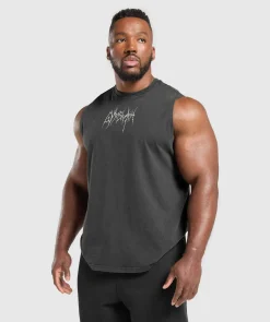 Heren Gymshark Tanktops*Distressed Graphic Tank