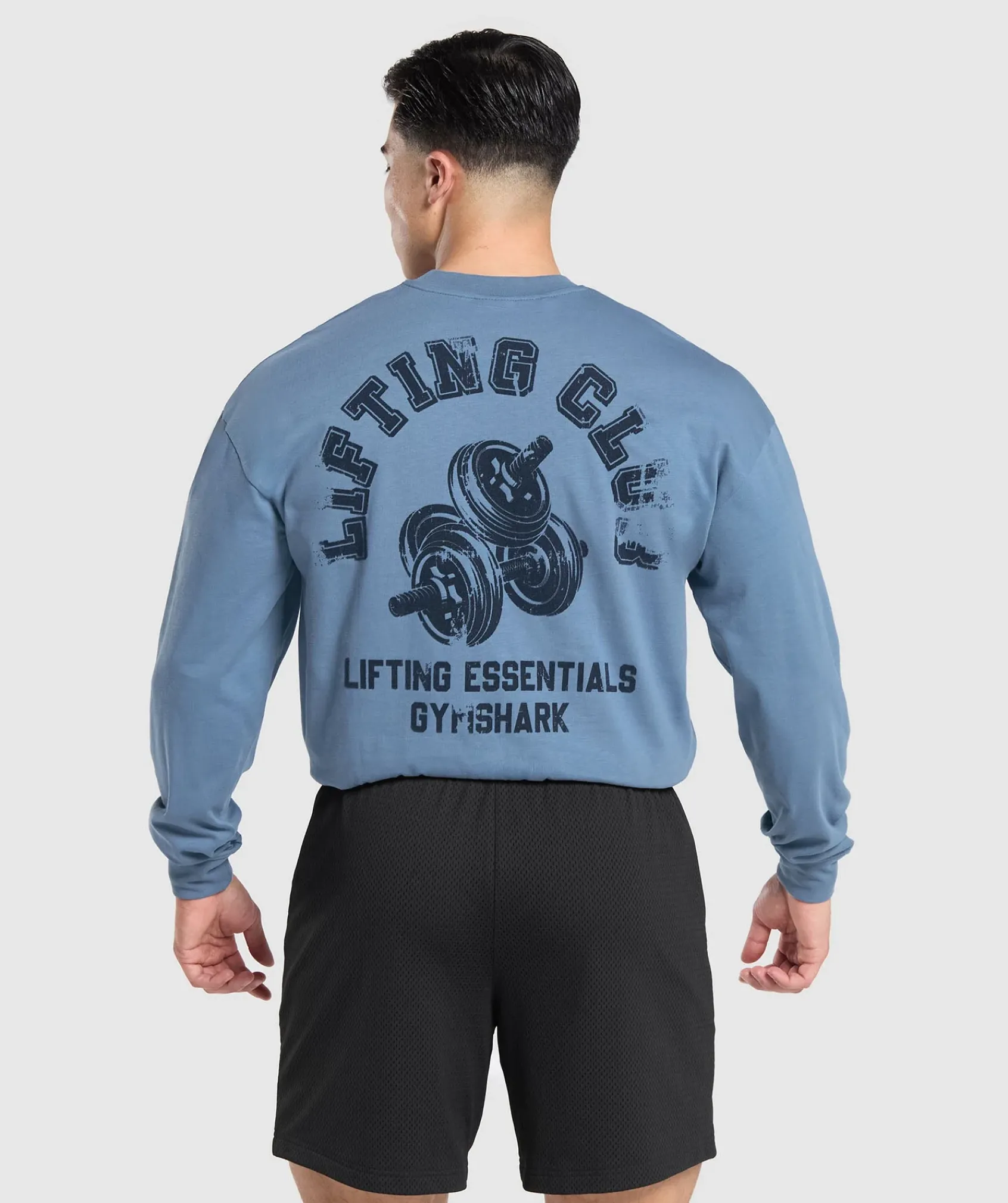 Heren Gymshark T-shirts*Dumbbells Long Sleeve T-Shirt