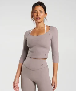 DAMES Gymshark Croptops|T-shirts*Elevate 3/4 Sleeve Crop Top