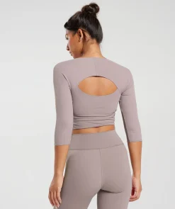 DAMES Gymshark Croptops|T-shirts*Elevate 3/4 Sleeve Crop Top