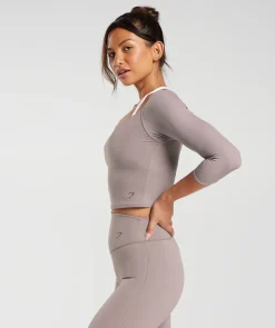 DAMES Gymshark Croptops|T-shirts*Elevate 3/4 Sleeve Crop Top