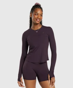 DAMES Gymshark T-shirts*Elevate Long Sleeve Ruched Top