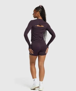 DAMES Gymshark T-shirts*Elevate Long Sleeve Ruched Top
