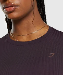 DAMES Gymshark T-shirts*Elevate Long Sleeve Ruched Top