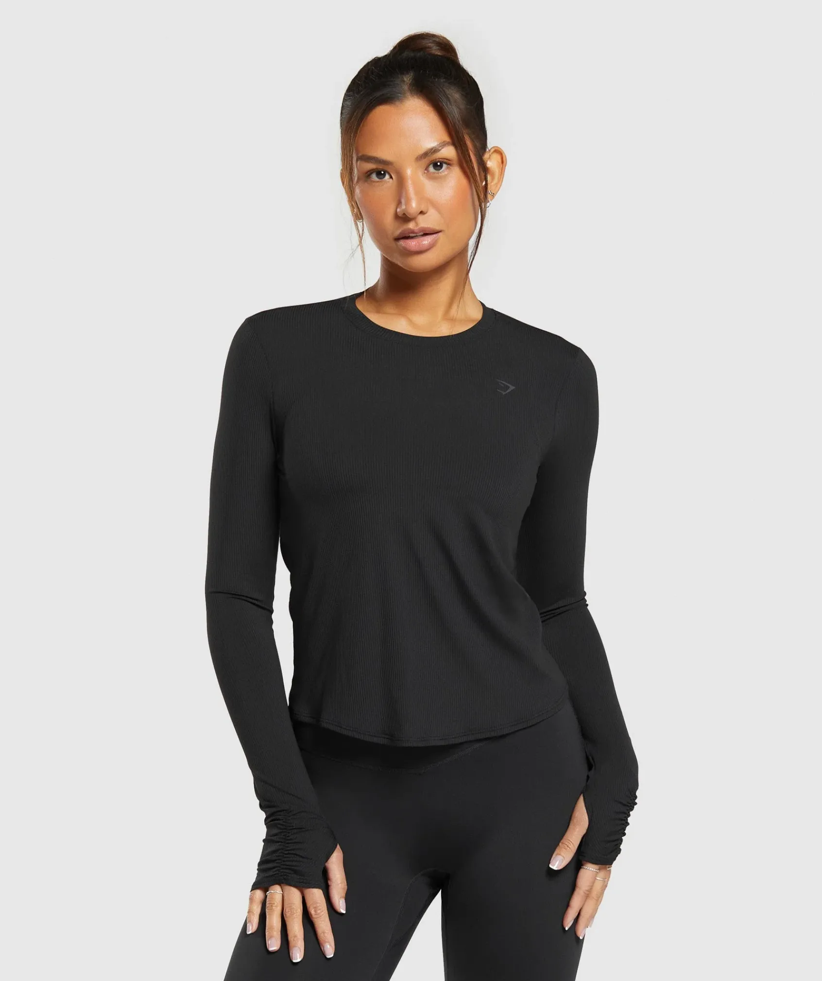 DAMES Gymshark T-shirts*Elevate Long Sleeve Ruched Top