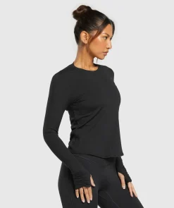 DAMES Gymshark T-shirts*Elevate Long Sleeve Ruched Top