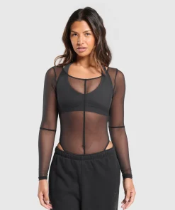 DAMES Gymshark Sportjumpsuit*Elevate Mesh Bodysuit
