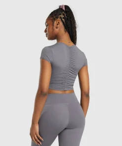 DAMES Gymshark Croptops|T-shirts*Elevate Ruched Crop Top