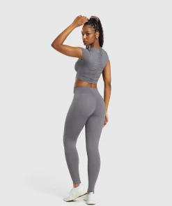 DAMES Gymshark Croptops|T-shirts*Elevate Ruched Crop Top