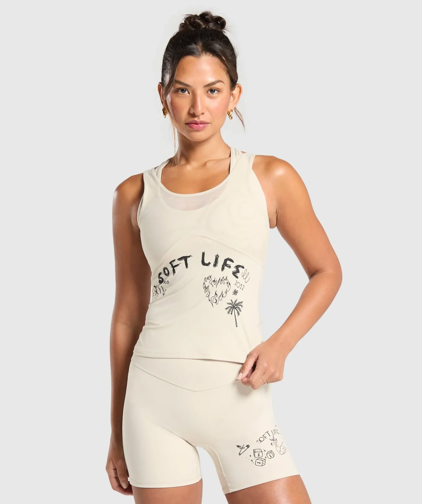DAMES Gymshark Tanktops|T-shirts*Elevate Tattoo Graphic Tank With Shelf