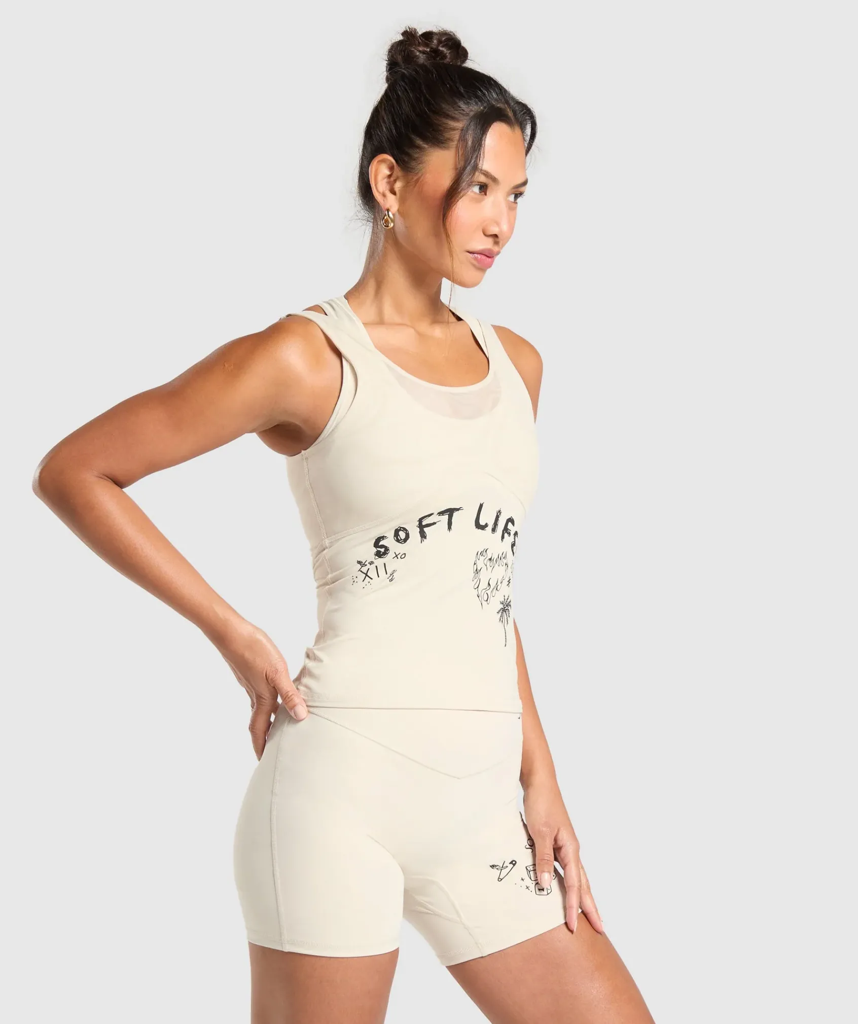 DAMES Gymshark Tanktops|T-shirts*Elevate Tattoo Graphic Tank With Shelf