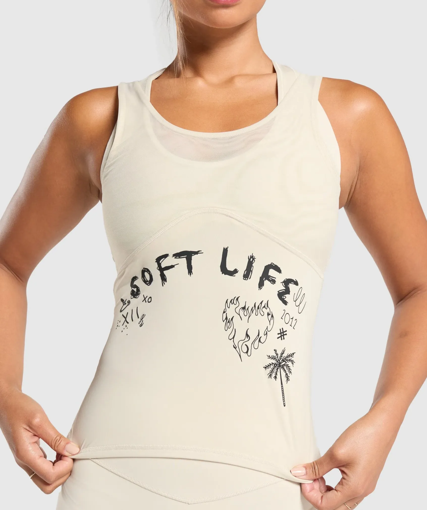DAMES Gymshark Tanktops|T-shirts*Elevate Tattoo Graphic Tank With Shelf