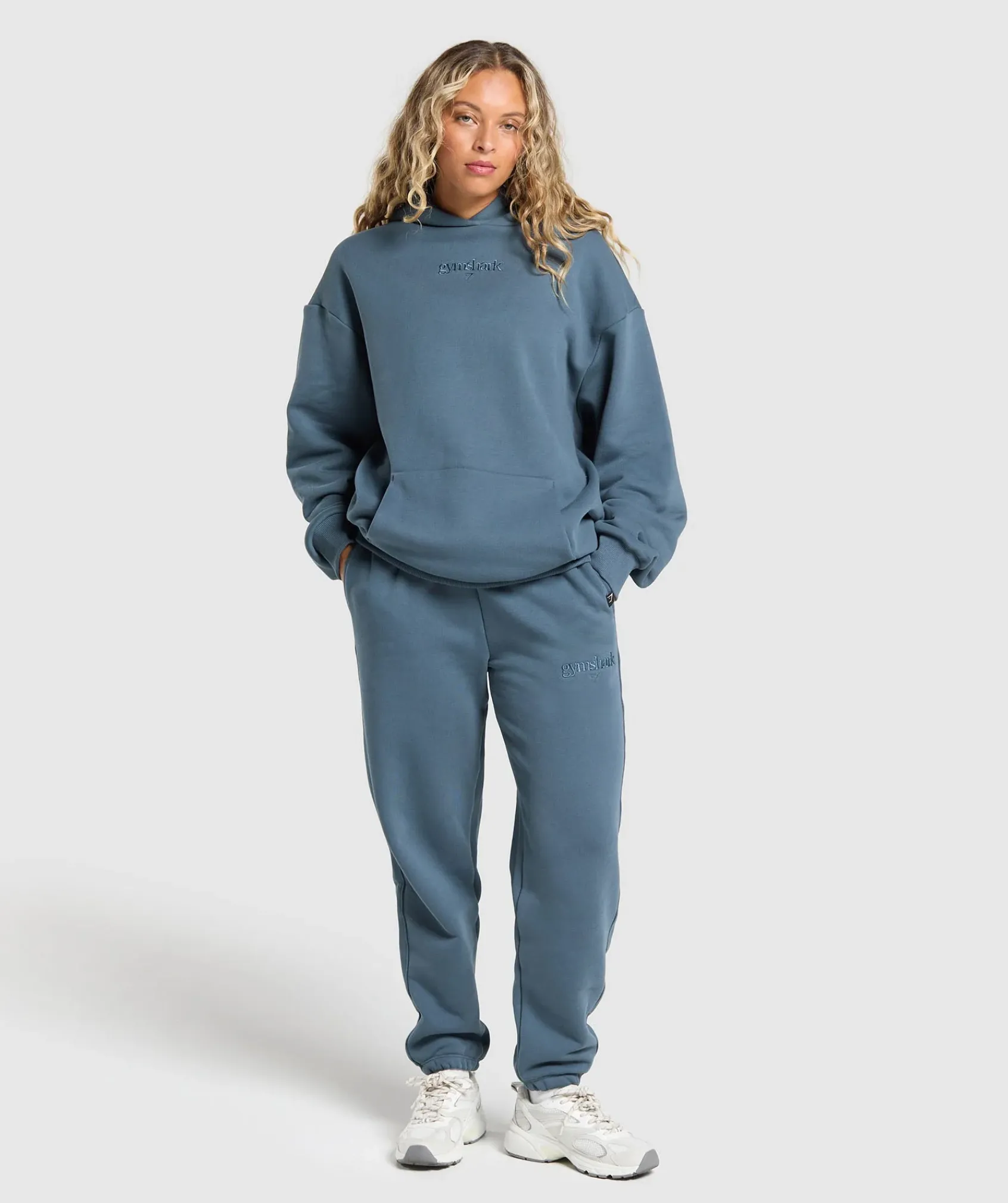 DAMES Gymshark Bedekkende Sportkleding|Joggingbroeken*Embroidered Logo Oversized Joggers