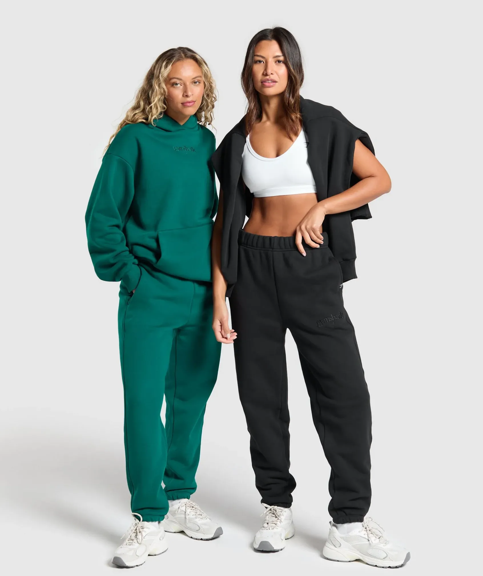 DAMES Gymshark Bedekkende Sportkleding|Joggingbroeken*Embroidered Logo Oversized Joggers