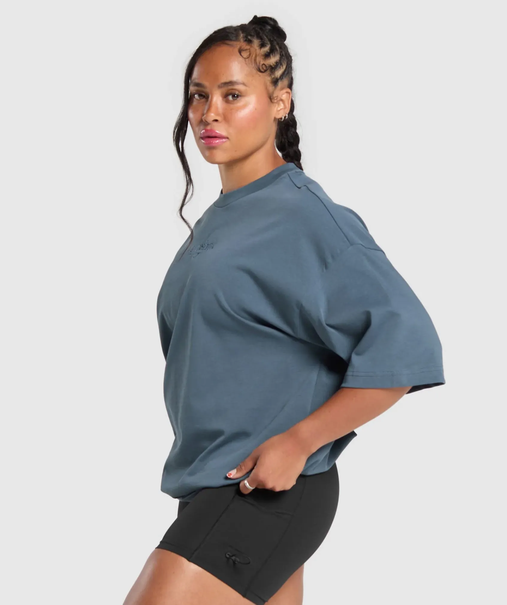 DAMES Gymshark T-shirts*Embroidered Logo Oversized T-Shirt