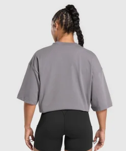 DAMES Gymshark T-shirts*Embroidered Logo Oversized T-Shirt
