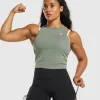 DAMES Gymshark Croptops|Tanktops*Essential Cotton Midi Tank