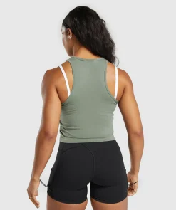 DAMES Gymshark Croptops|Tanktops*Essential Cotton Midi Tank