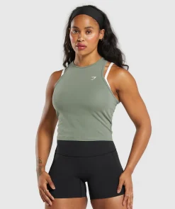 DAMES Gymshark Croptops|Tanktops*Essential Cotton Midi Tank