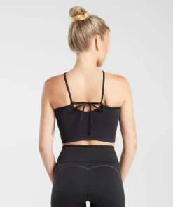 DAMES Gymshark Croptops|Tanktops*Everyday Halter Neck Ribbon Tank