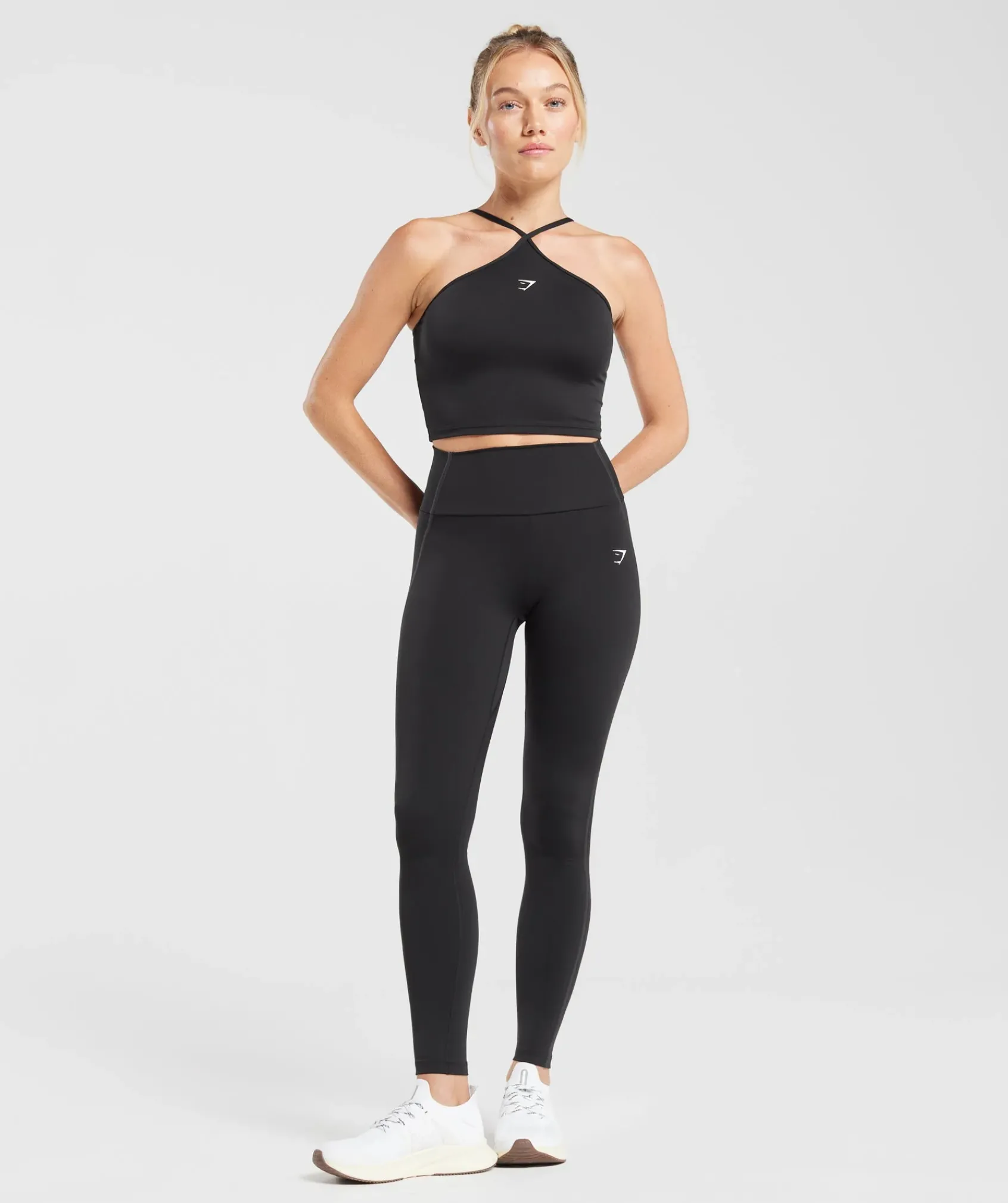 DAMES Gymshark Croptops|Tanktops*Everyday Halter Neck Ribbon Tank