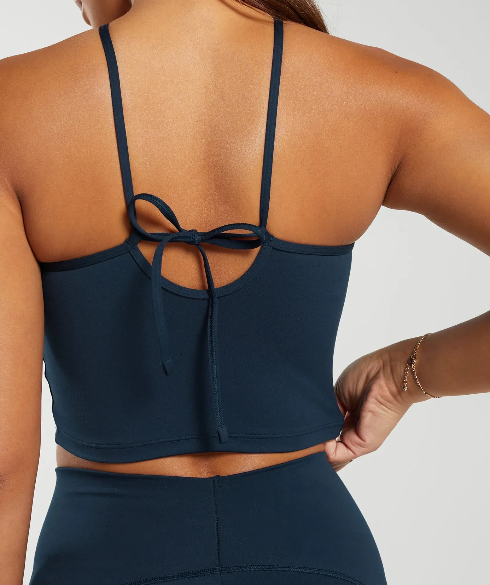 DAMES Gymshark Croptops|Tanktops*Everyday Halter Neck Ribbon Tank