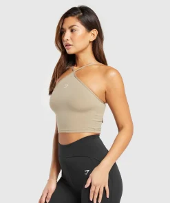 DAMES Gymshark Croptops|Tanktops*Everyday Halter Neck Ribbon Tank