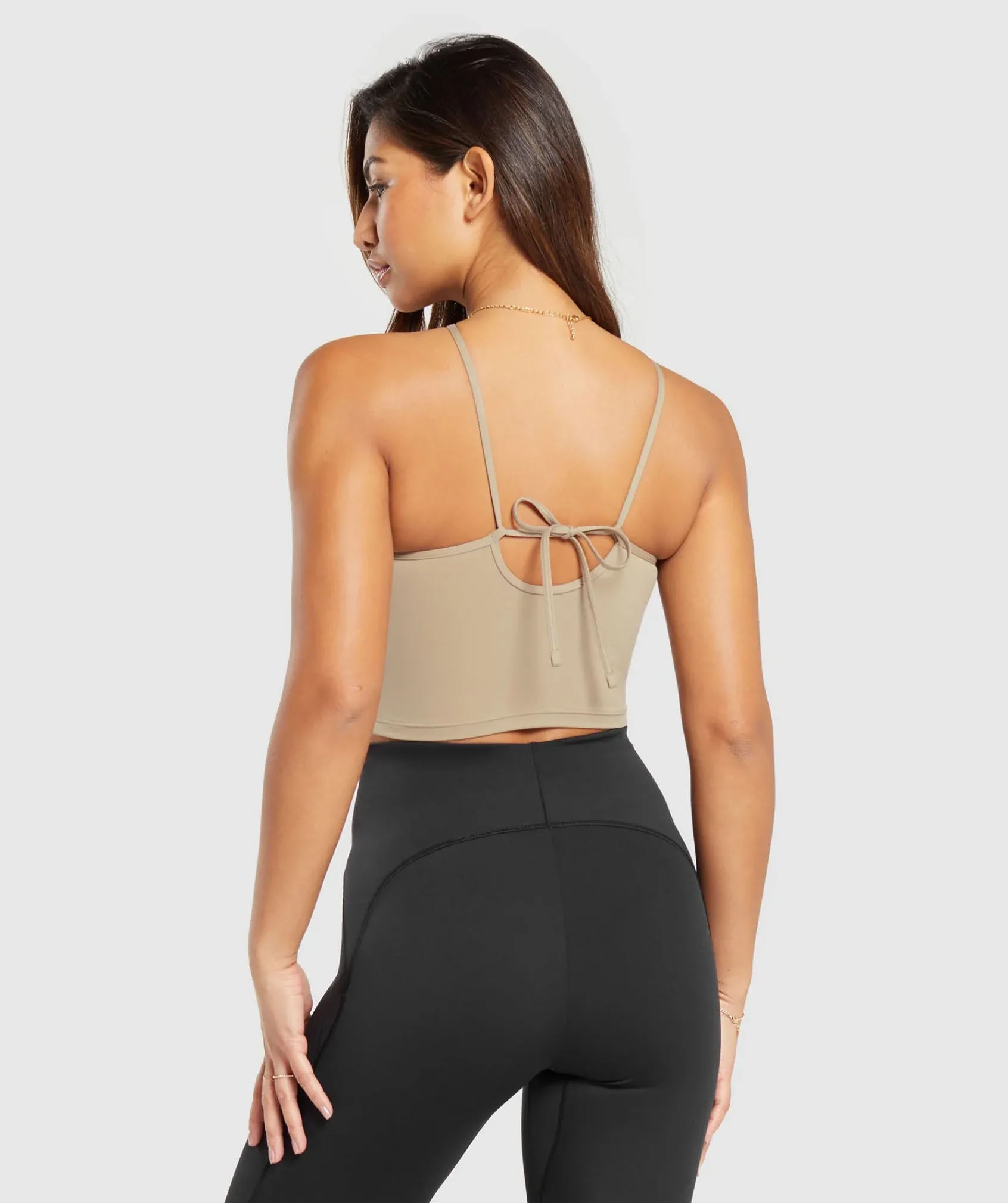 DAMES Gymshark Croptops|Tanktops*Everyday Halter Neck Ribbon Tank