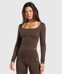 DAMES Gymshark Croptops|T-shirts*Everyday Long Sleeve Midi Top