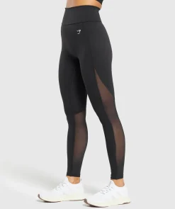 DAMES Gymshark Leggings|Zwarte Leggings*Everyday Mesh Legging