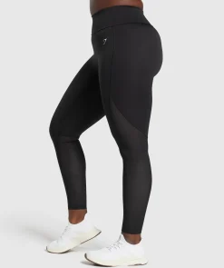 DAMES Gymshark Leggings|Zwarte Leggings*Everyday Mesh Legging
