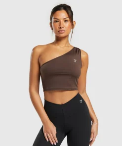 DAMES Gymshark Croptops|Tanktops*Everyday One Shoulder Ruched Tank