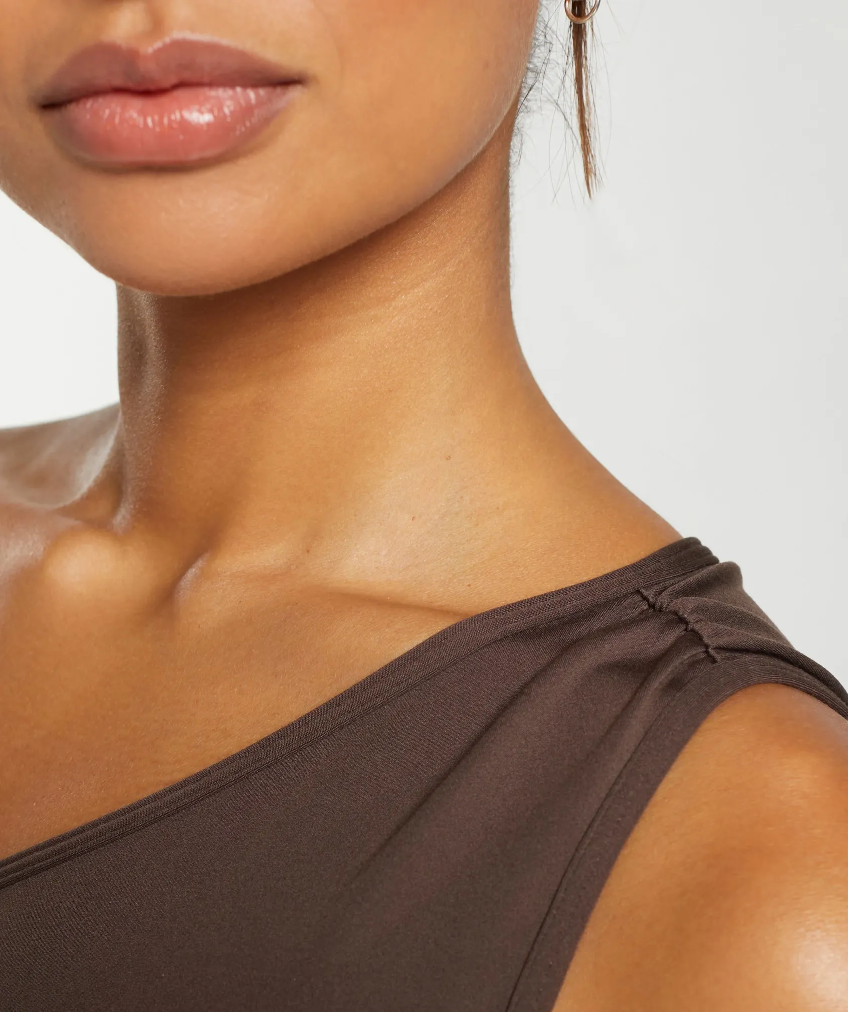 DAMES Gymshark Croptops|Tanktops*Everyday One Shoulder Ruched Tank