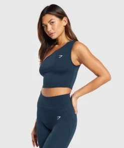 DAMES Gymshark Croptops|Tanktops*Everyday One Shoulder Ruched Tank