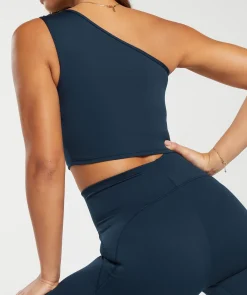 DAMES Gymshark Croptops|Tanktops*Everyday One Shoulder Ruched Tank
